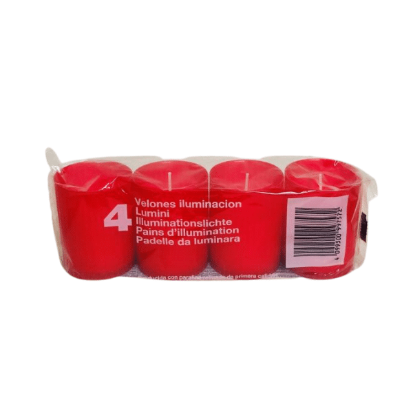VOTIVE CANDLES RED 18 HOUR PACKET 4 - alt product image