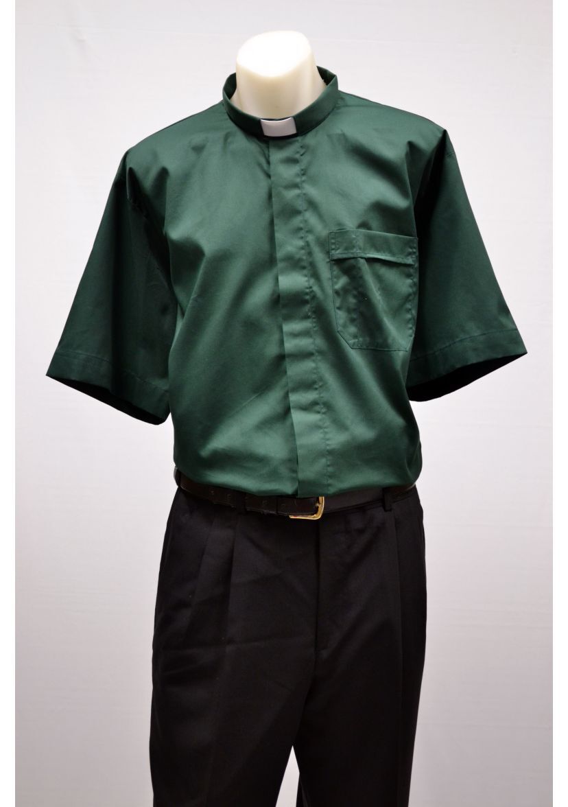 Clerical Shirts Men Short Sleeve With 