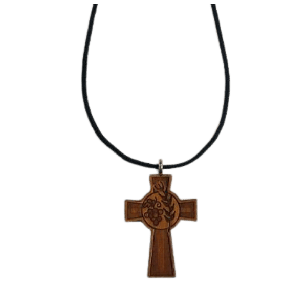 WOODEN CROSS COMMUNION ON CORD                 - main product image