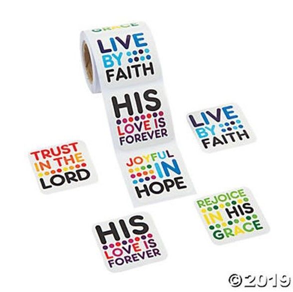 Stickers Bible Verses Roll Of 100 Online Christian Supplies Shop