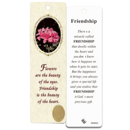 BOOK MARK LAMINATED WITH MEDAL FRIENDSHIP