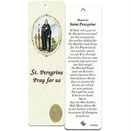 BOOK MARK LAMINATED WITH MEDAL ST PEREGRINE