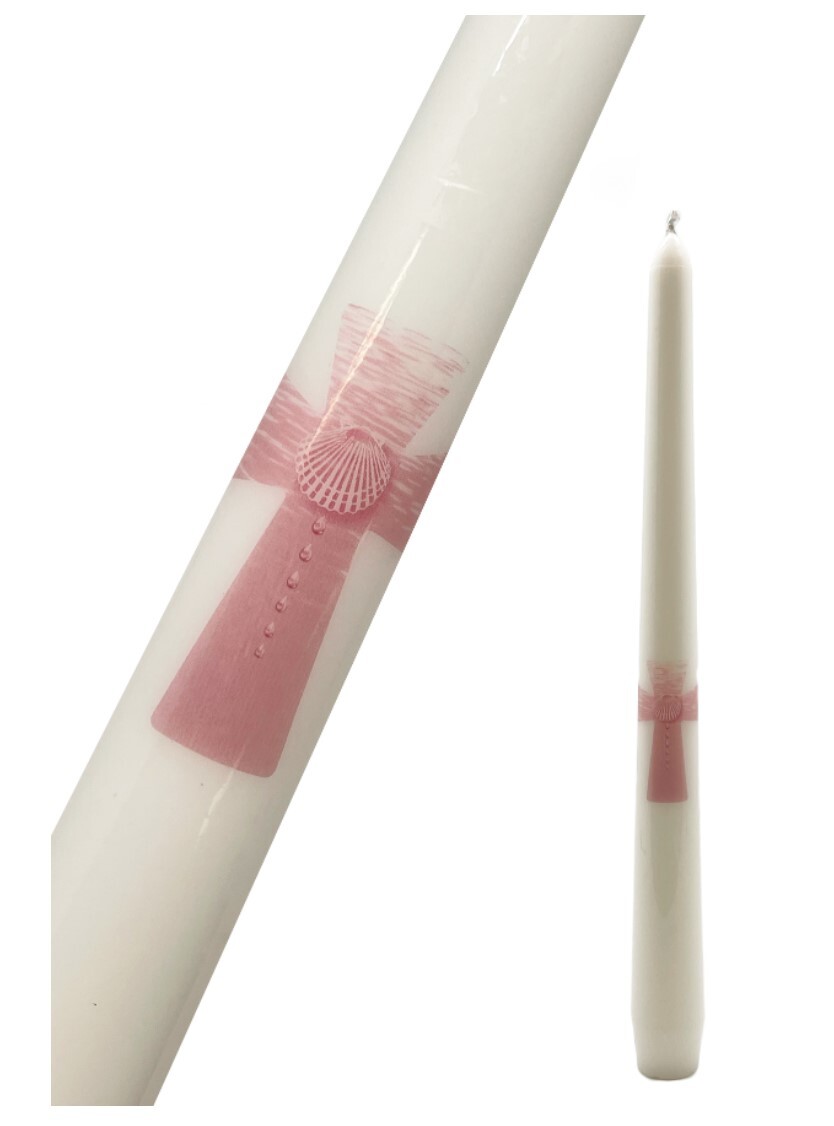 BAPTISM CANDLE TAPER GIRL 25CM           - main product image