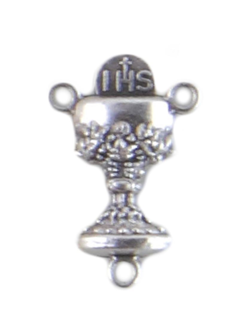 ROSARY CENTRE CHALICE 20MM SILVER - main product image