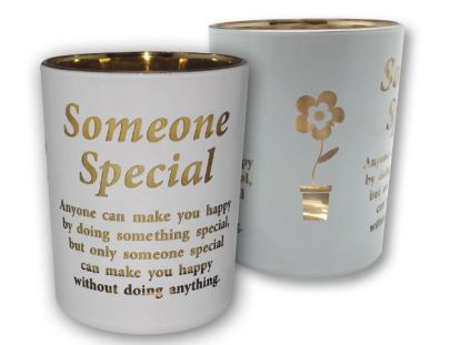 GLASS VOTIVE CANDLE HOLDER - SOMEONE SPECIAL **Limited Stock**