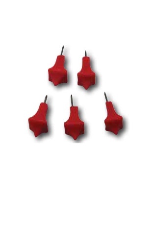 PASCHAL NAILS SET OF 5 (wax) RED       - main product image