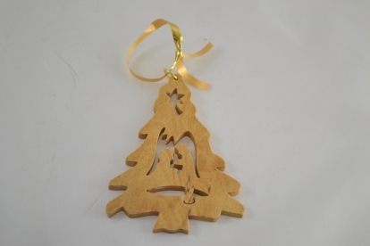 Christmas Olive Wood Bethlehem Ornament 
