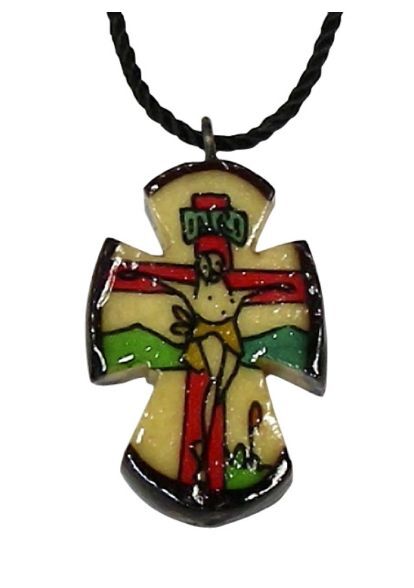 COPINAL SEED CROSS WITH CHRIST PENDANT 2.5CM  **Limited Stock** - main product image