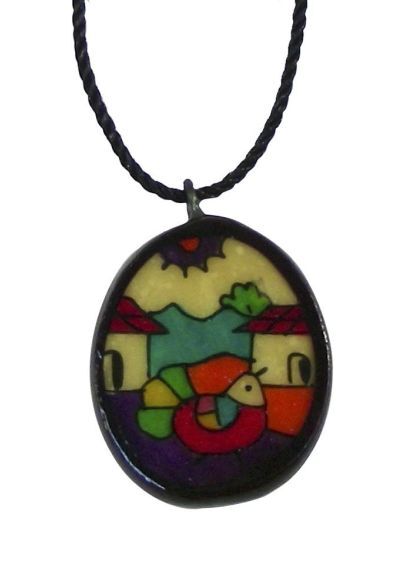 COPINAL SEED OVAL LANDSCAPE PENDANT 2.5CM **Limited Stock** - main product image