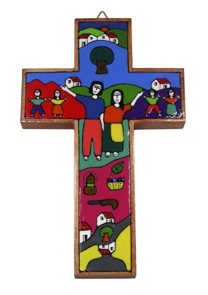 EL SALVADOR MARRIAGE AND FAMILY CROSS 25CM