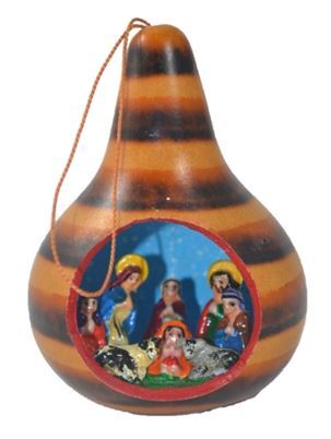 PERU NATIVITY IN GOURD SINGLE - ASSORTED STYLE  **Limited Stock** - main product image