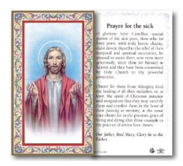 Large View HOLY CARD SERIES 734 PRAYER FOR THE SICK PK100 - main product image