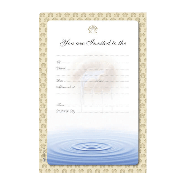 BAPTISM INVITATION PAD 20 SHEETS AND ENVELOPES  **Limited Stock** - main product image