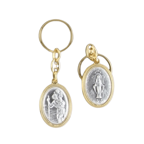 KEYRING ST CHRISTOPHER/MIRACULOUS - main product image