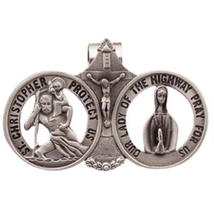 VISOR CLIP St Christopher/Our Lady