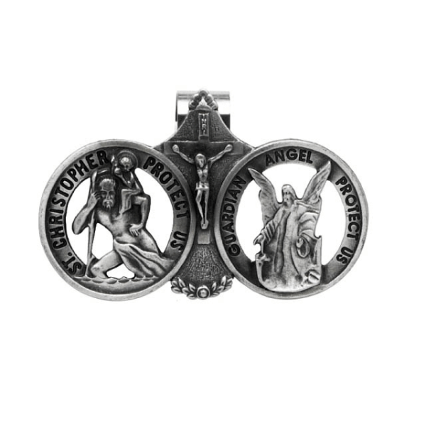 VISOR CLIP St Christopher/Guardian Angel