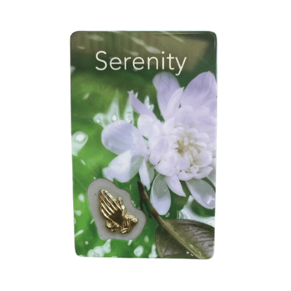 HOLY CARD LAMINATED WITH MEDAL Serenity