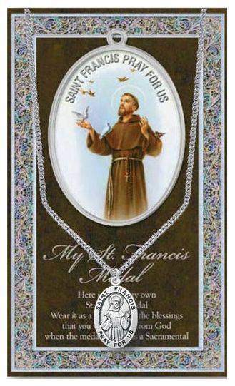 BIOGRAPHY WITH PENDANT SET ST FRANCIS