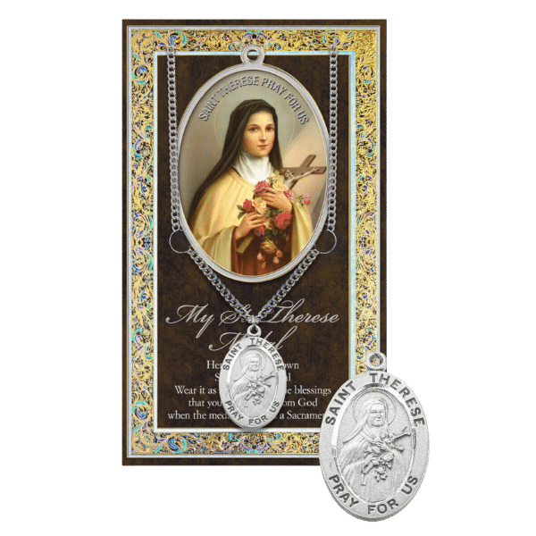 BIOGRAPHY WITH PENDANT SET ST THERESE