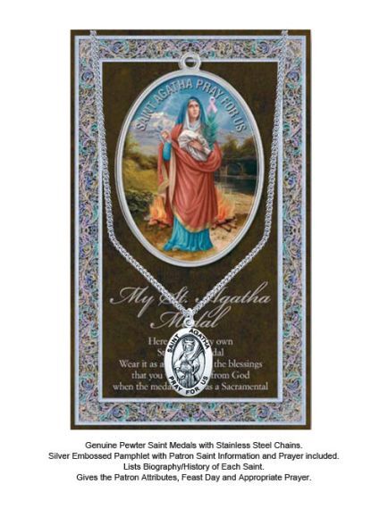 BIOGRAPHY WITH PENDANT SET ST AGATHA