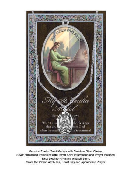 BIOGRAPHY WITH PENDANT SET ST CECILIA