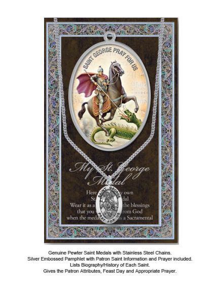 BIOGRAPHY WITH PENDANT SET ST GEORGE