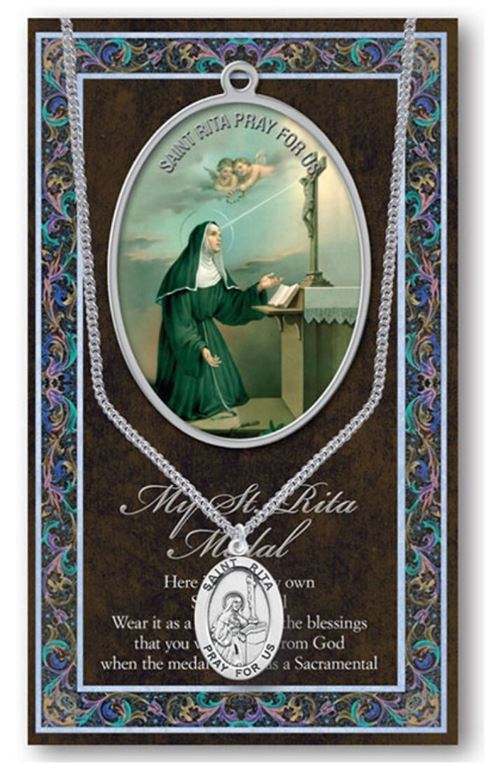 BIOGRAPHY WITH PENDANT SET ST RITA