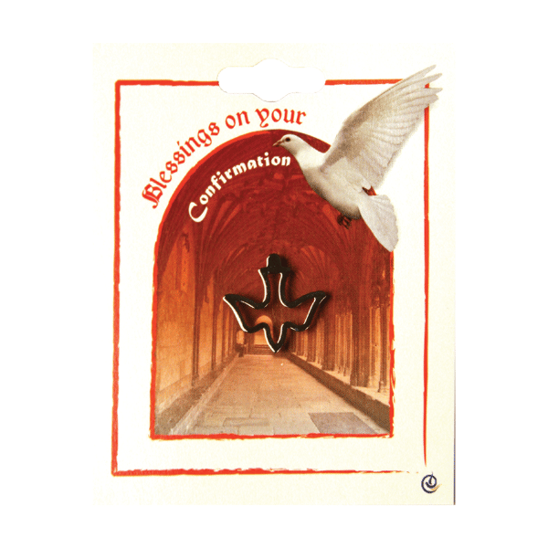 CONFIRMATION LAPEL PIN DOVE SILVER - main product image