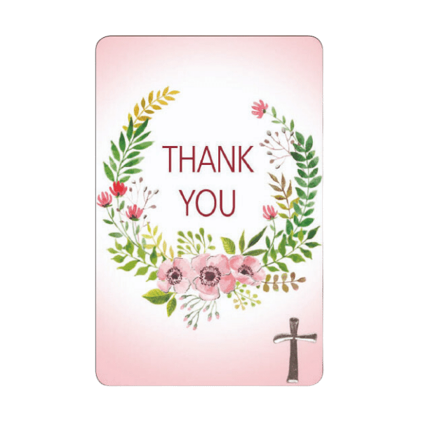 HOLY CARD LAMINATED Thank You