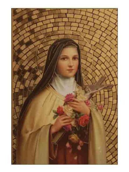 GOLD FOIL PLAQUE ST THERESA