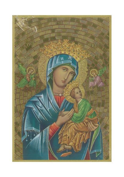 GOLD FOIL PLAQUE OUR LADY OF PERPETUAL SUCCOUR