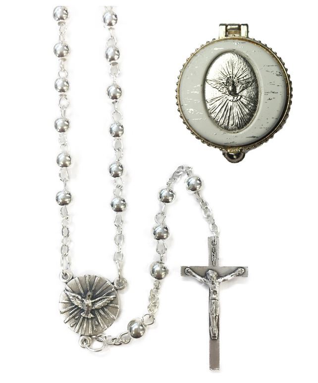 ROSARY CONFIRMATION SILVER BEAD Christian Supplies