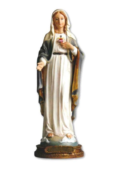 RESIN STATUE IMMACULATE HEART OF MARY 23 CM