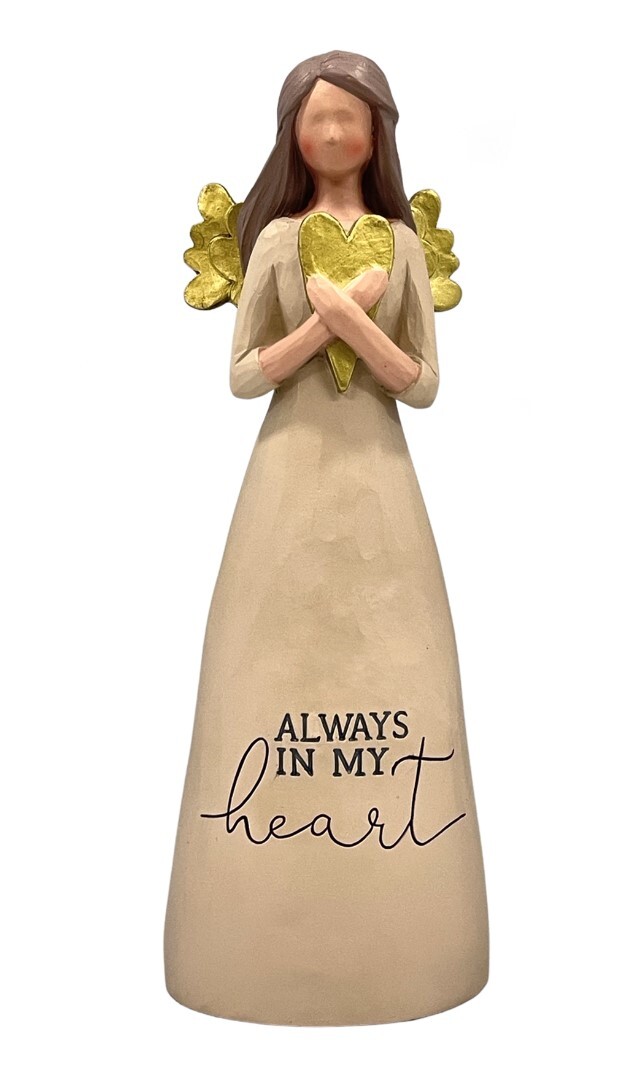 RESIN THOUGHTFUL ANGEL 200MM - ALWAYS IN MY HEART