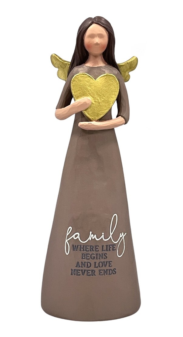 RESIN THOUGHTFUL ANGEL 200MM - FAMILY