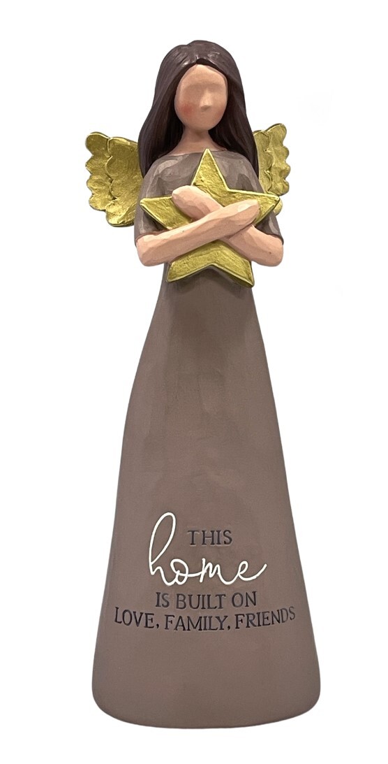 RESIN THOUGHTFUL ANGEL 200MM - HOME