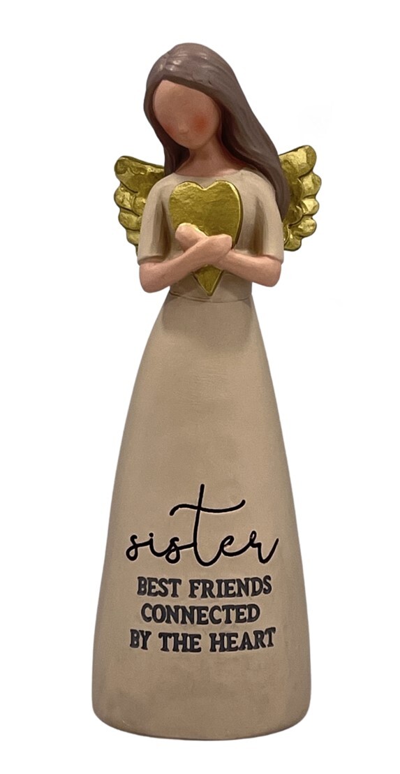 RESIN THOUGHTFUL ANGEL 135MM - SISTERS