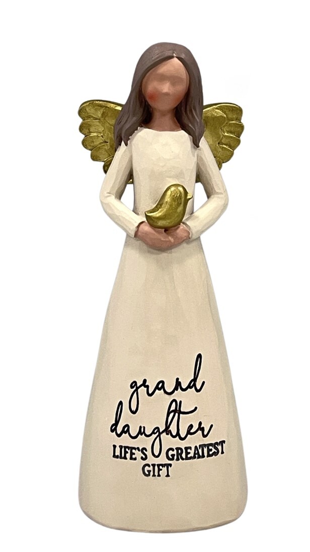 RESIN THOUGHTFUL ANGEL 135MM - GRANDDAUGHTER