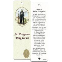 BOOK MARK LAMINATED WITH MEDAL ST PEREGRINE         