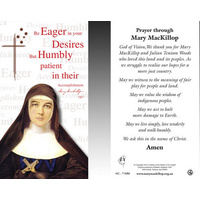 HOLY CARDS - MARY MACKILLOP BE EAGER PKT 100     