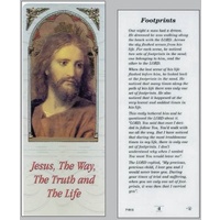 BOOKMARK GOLD FOILED LAMINATED Footprints 