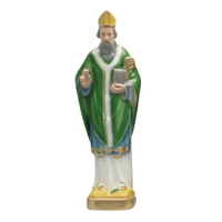 STATUE PLASTER ST PATRICK 30CM