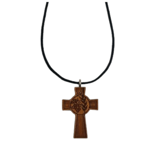 WOODEN CROSS COMMUNION ON CORD