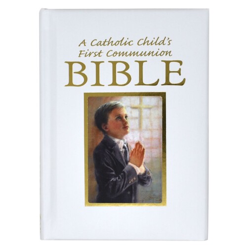 A CATHOLIC CHILD'S 1ST COMMUNION BIBLE BOY
