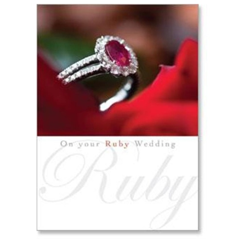 ON YOUR 40TH RUBY WEDDING ANNIVERSARY