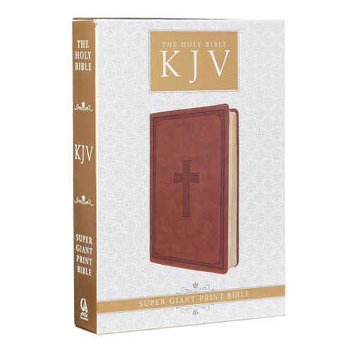 KJV HOLY BIBLE SUPER GIANT PRINT LUXLEATHER BROWN