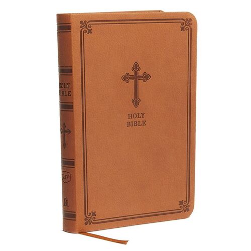 KJV COMPACT BIBLE THINLINE LEATHERSOFT TAN