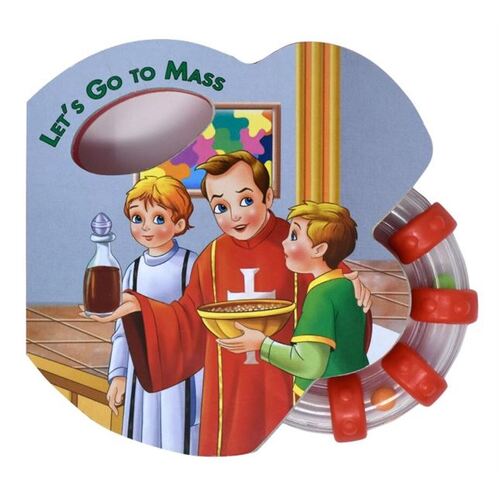 RATTLE BOARD BOOK - LETS GO TO MASS