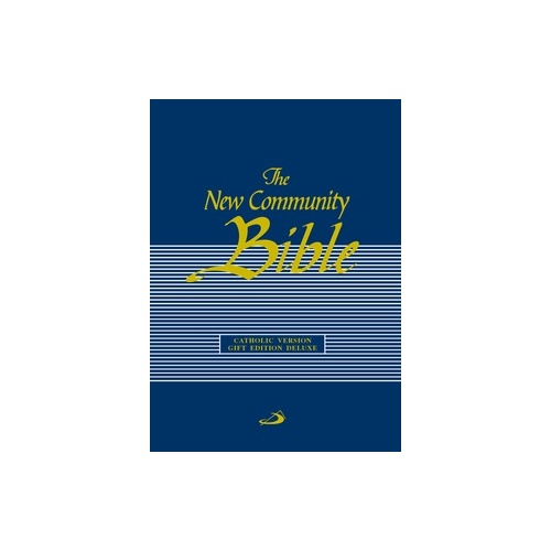 THE NEW COMMUNITY BIBLE CATHOLIC GIFT EDITION DELUXE BLUE WITH ZIPPER