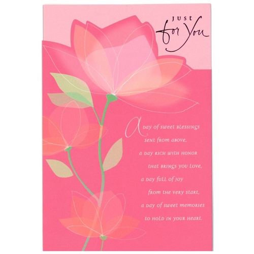 CARD MOTHERS DAY PINK FLOWER GENERAL